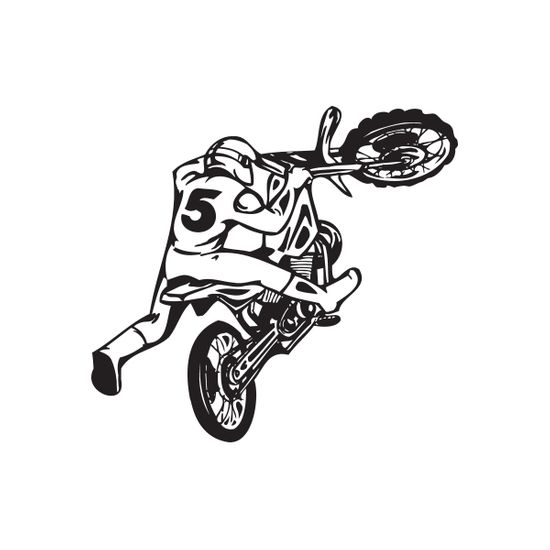 Wheelie Dirt Bike Decal