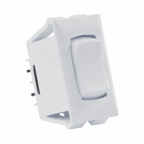 12V Mom-On/Off/Mom-On Switch, White