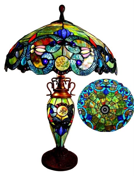 Chloe Double-Lit Carousel Table Lamp