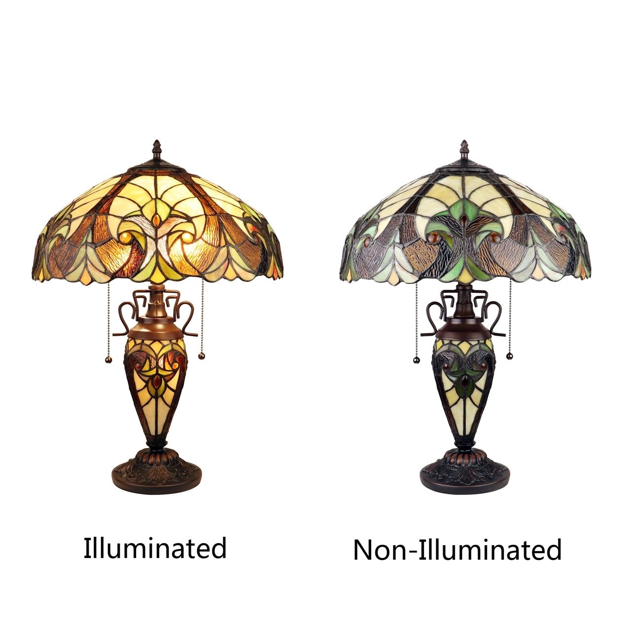 Chloe Liaison Bronze Double-Lit Table Lamp
