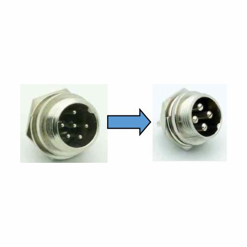 6 Pin to 4 Pin Radio Chasis Mic Connector Conversion