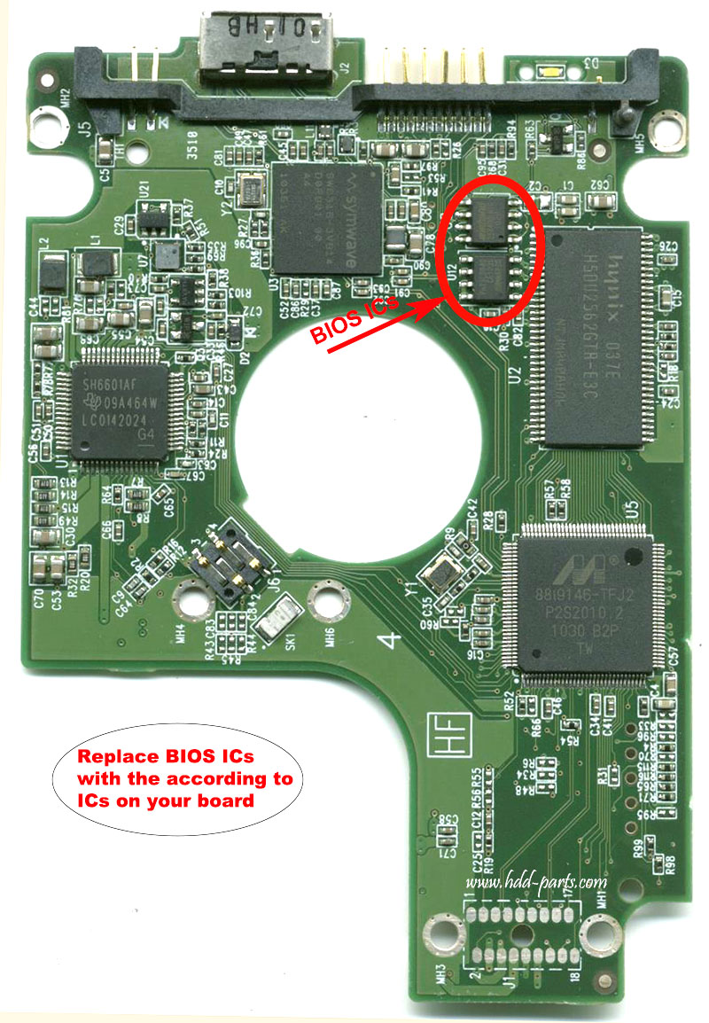 Western Digital WD5000BEVT-00ZAT0 2060-701572-002 REV A (3582) PCB for