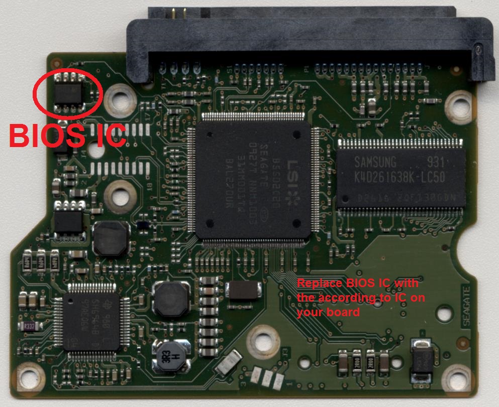 St500dm002 1bd142 300 kc43 tk 100535704 3 5 sata 500gb seagate pcb