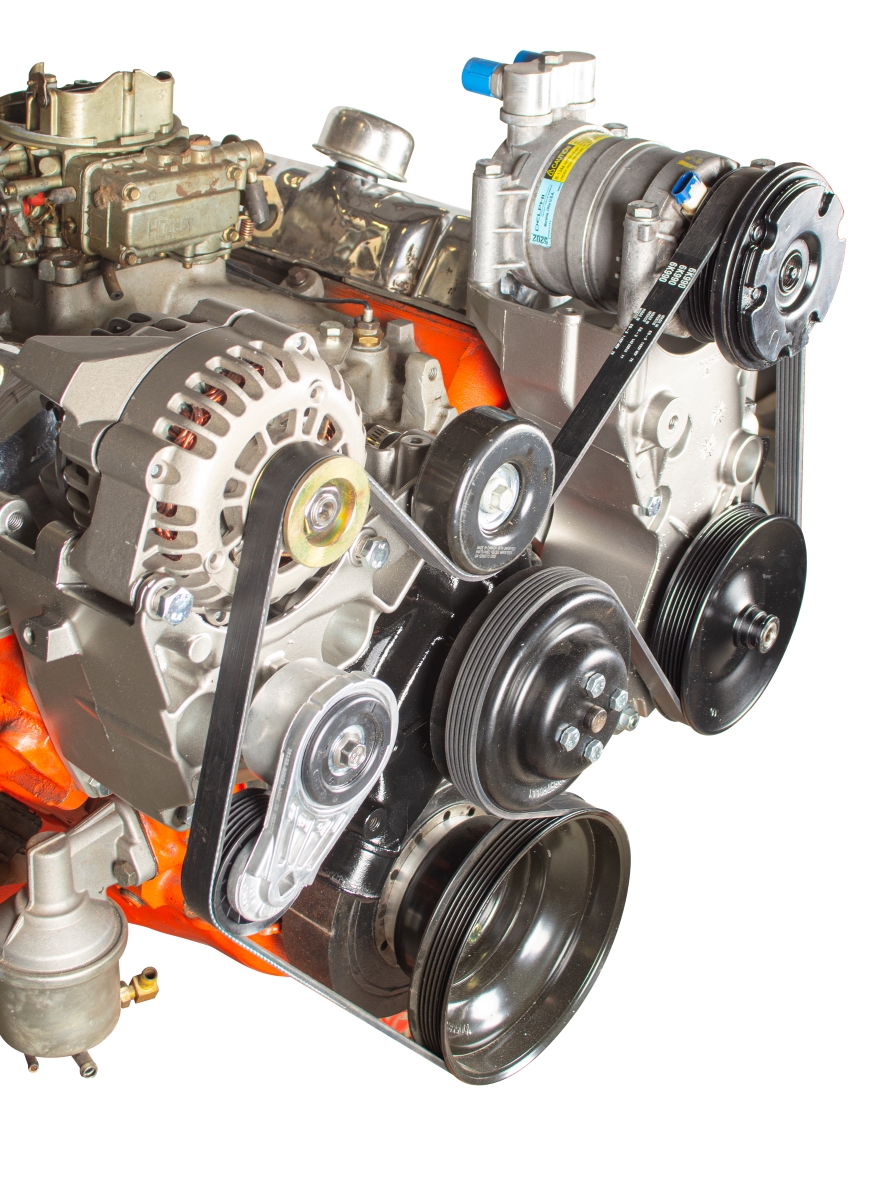 BBC (6693) Late Serpentine Conversion Kit with Crank Pulley Adapter