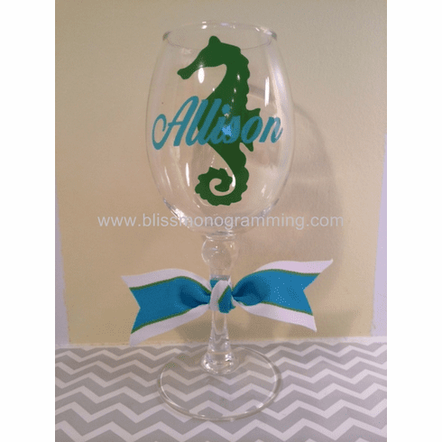 Acrylic Wine Glass with Graphic