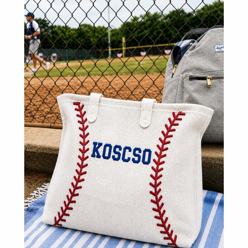 Baseball Jute Tote