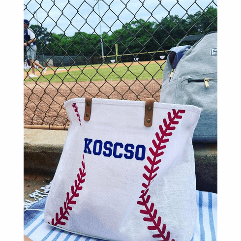 Baseball Jute Tote