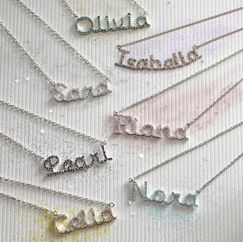 Birthstone Name Necklace<br>SOLD OUT!