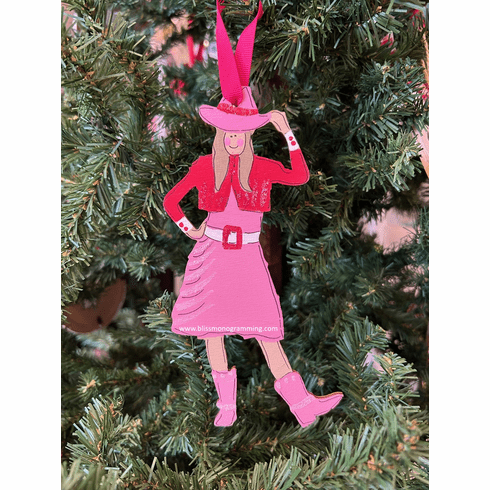 Cowgirl<br>Christmas Ornament