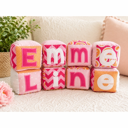 Fabric Baby Name Blocks