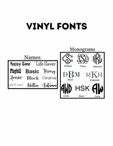VINYL FONTS