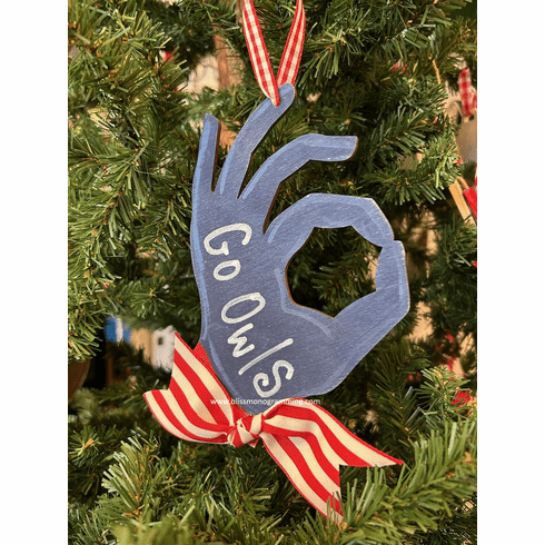 Go Owls<br>Christmas Ornament