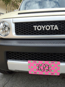 Monogrammed License Plates