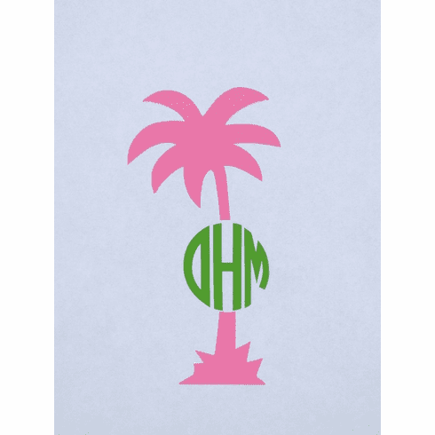 Palm Tree Car Monogram