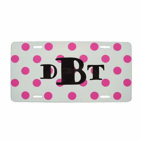 Pink Dot License Plate