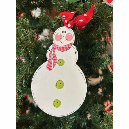 Snowman with Scarf<br>Christmas Ornament