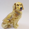 Kingspoint "Great Golden Retriever" Trinket Box and Necklace