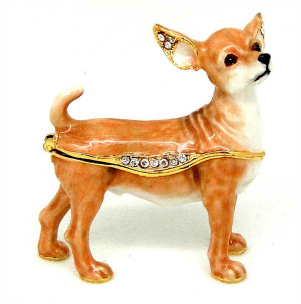 Swarovski Jeweled Red Standing Chihuahua