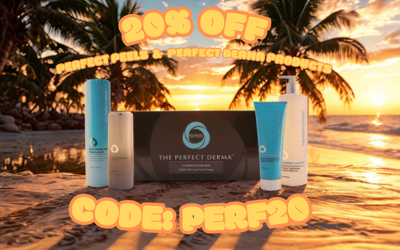 7/24 - 7/26 = 20% off Perfect Peels and Perfect Derma products </p> PROMO CODE: PERF20