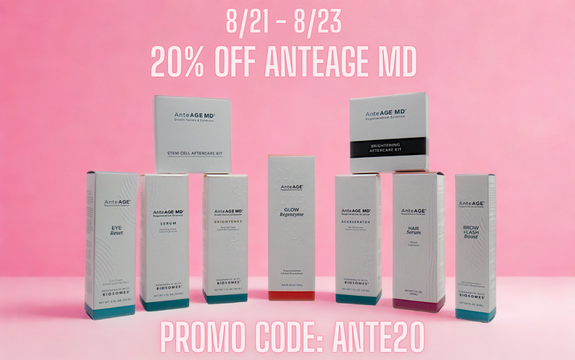 8/20 - 8/23 = 25% off AnteAGE MD </p> PROMO CODE: ANTE25