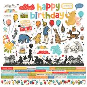 Say Cheese Classic Pooh Birthday / 12x12 Sticker Sheet
