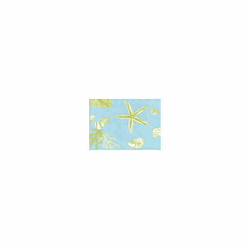 Aqua Sea Coastal Shower Curtain