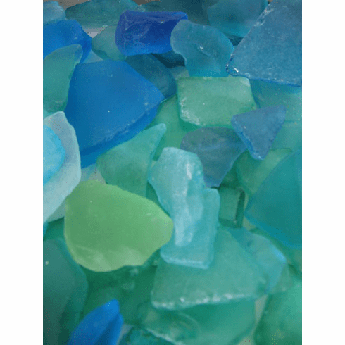 Aqua, Turquoise and Blue Sea Glass 
