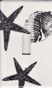 Black Seashell Switchplates