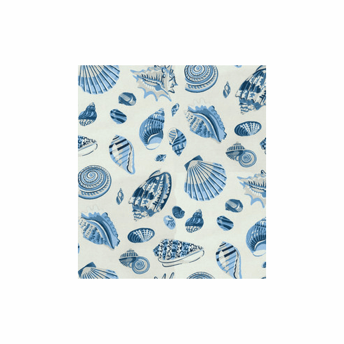 Blue Seashell Shower Curtain