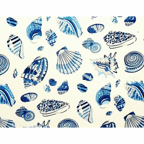 Blue Seashells Shower Curtain