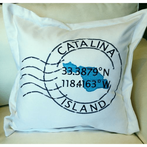 Catalina Longitude Latitude Pillow