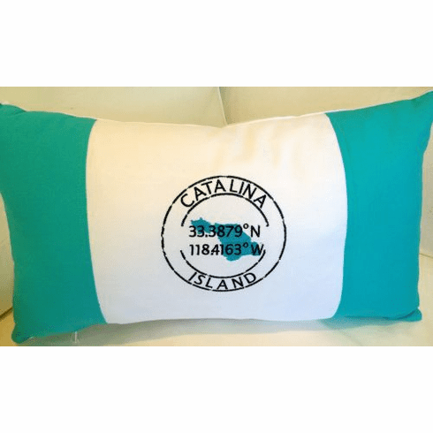 Catalina Oblong Aqua latitude Pillow