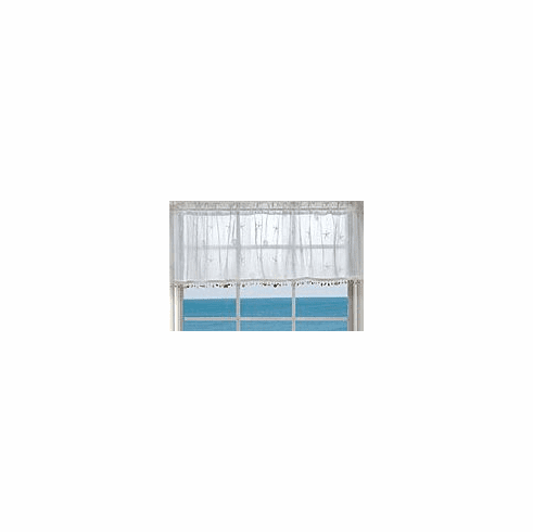 Coastal Curtains Valance White Shell 45x15