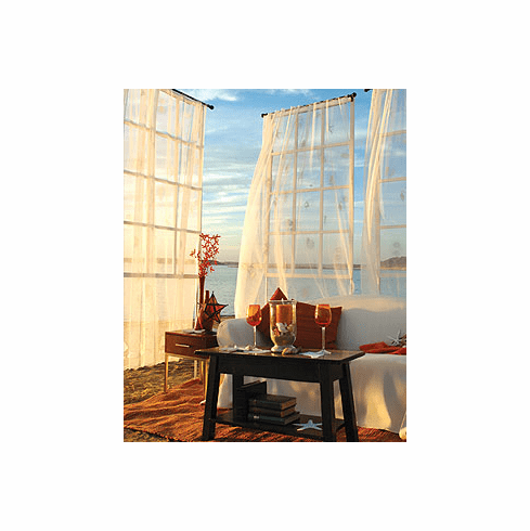 Coastal Curtains White Shell Panel Small 45x63