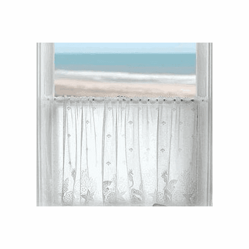Coastal Lace Seahorse curtain 60x24