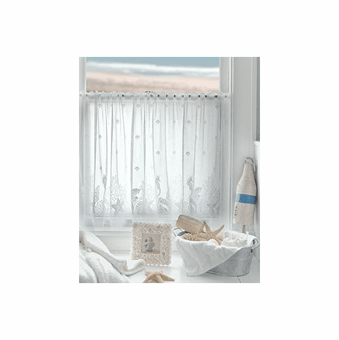 Coastal Lace Seahorse Curtain 60x30