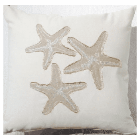 Coastal Pillow White Sands Starfish