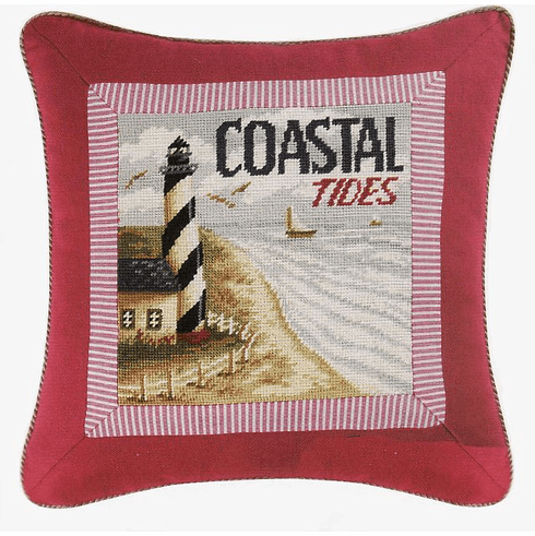 Coastal Tides Hooked Pillow