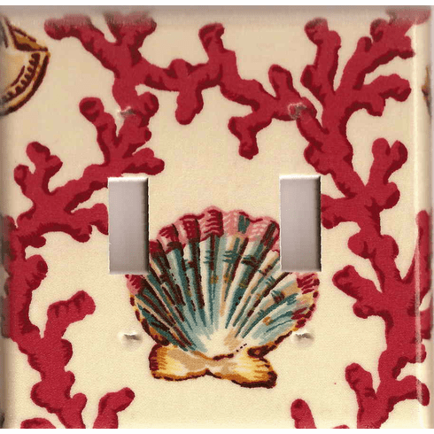 Double Switchplate Hamptons Coral
