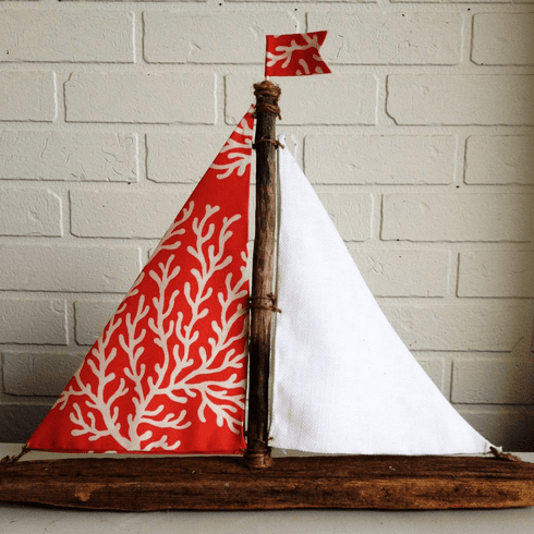 Driftwood Sailboat Coral Island