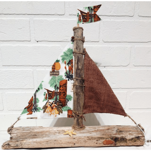 Driftwood Sailboat Tiki