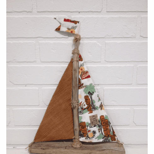 Driftwood Sailboat Tiki 