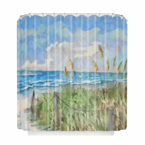 Emerald Isle Coastal Shower Curtain