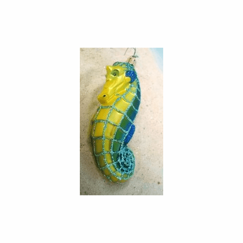 Glass Seahorse Ornament