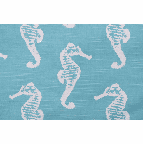 Light Blue Seahorse Shower Curtain