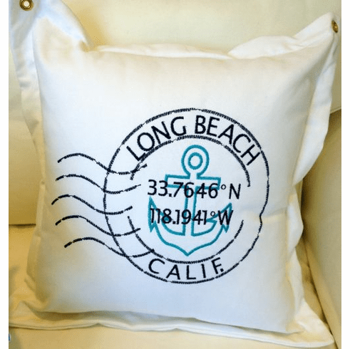 Long Beach latitude Pillow