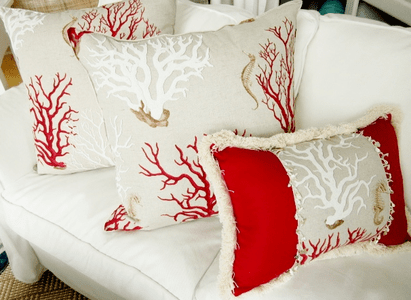 Mediterranean Red Coral Pillows