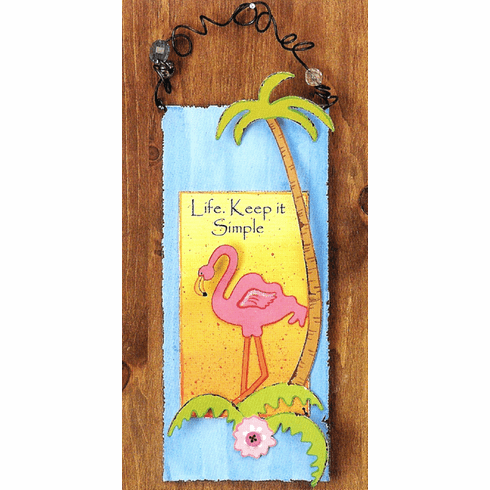 metal flamingo wall sign