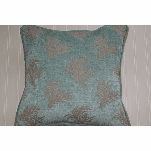 Mint Green Coral Pillow
