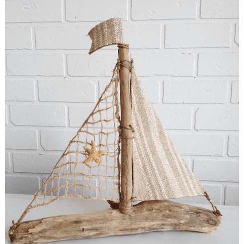Natural Driftwood Sailboat Corfu